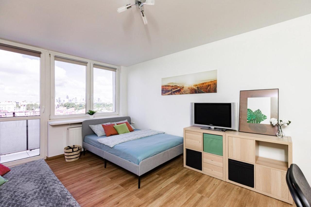 Superapart Saska 48A, Sleek 6Th-Floor Studio With Balcony & Elevator Access Варшава Екстериор снимка