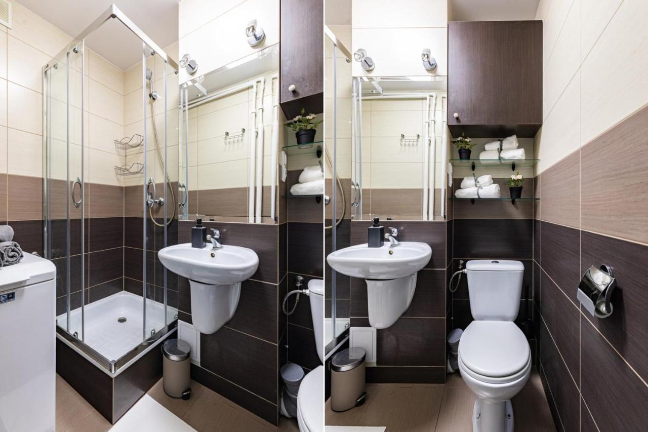 Superapart Saska 48A, Sleek 6Th-Floor Studio With Balcony & Elevator Access Варшава Екстериор снимка